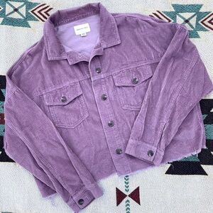 American Eagle Cropped Corduroy Jacket Medium